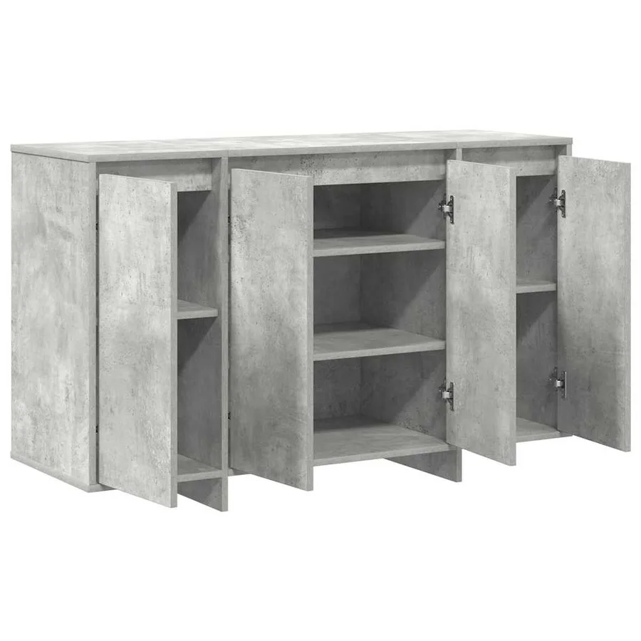 Buffet Gris béton 120 x 41 x 75 cm Bois d'ingénierie - 5