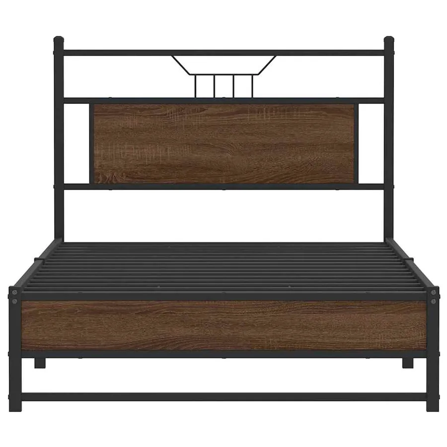 Cadre de lit sans matelas chêne marron 100x200 cm - 6