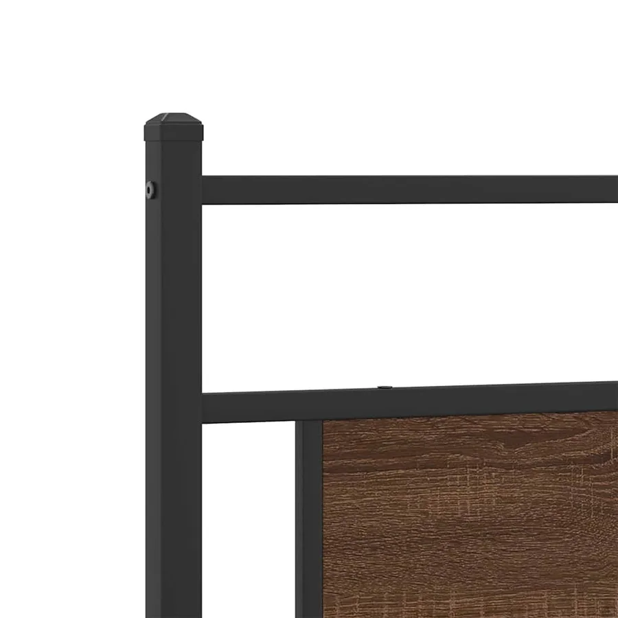 Cadre de lit sans matelas chêne marron 100x200 cm - 9