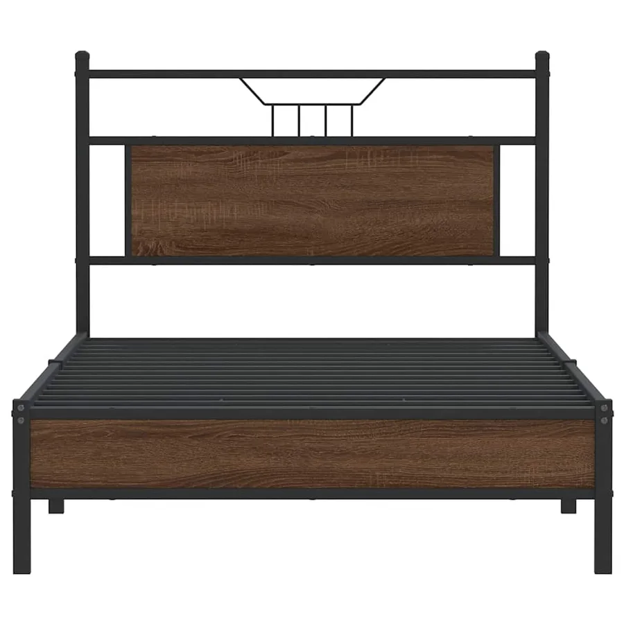 Cadre de lit sans matelas chêne marron 100x190 cm - 6