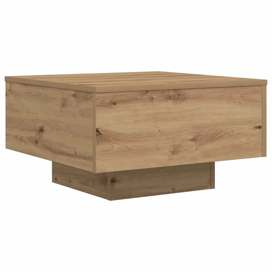 Table basse Chêne artisanal 55 x 55 x 31 cm Bois d'ingénierie - 5
