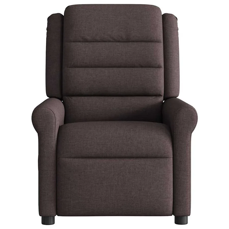 Fauteuil de massage inclinable Marron foncé Tissu - 3