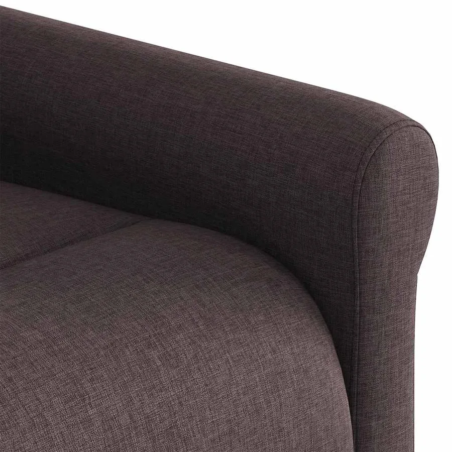 Fauteuil de massage inclinable Marron foncé Tissu - 9