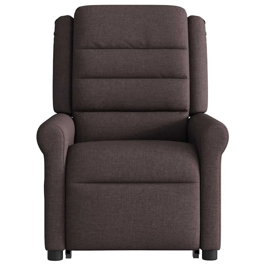 Fauteuil inclinable de massage électrique Marron foncé Tissu - 5