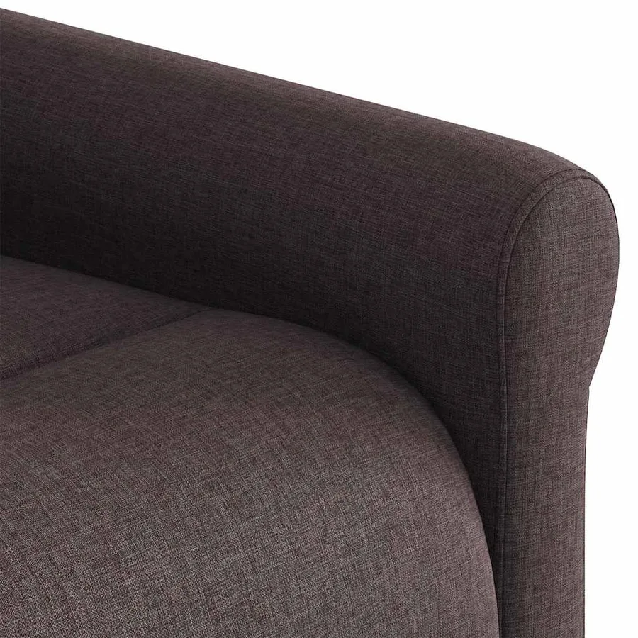 Fauteuil de massage inclinable électrique Marron foncé Tissu - 13