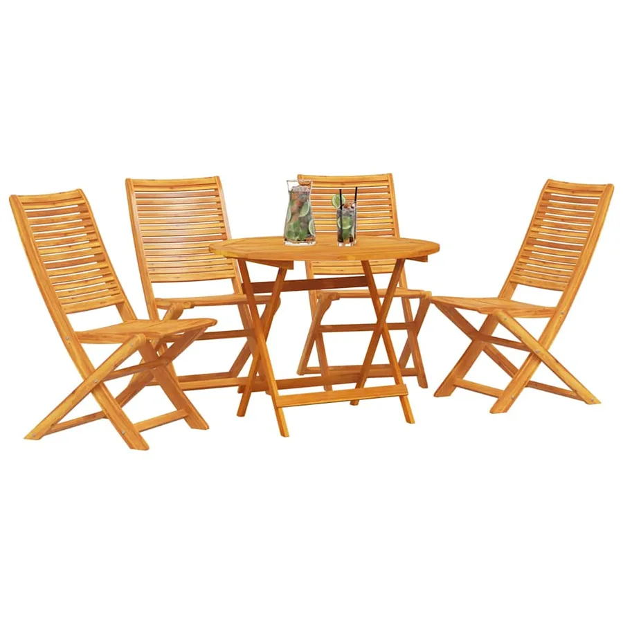 Ensemble de salle à manger pour jardin 5 pcs Marron - 3