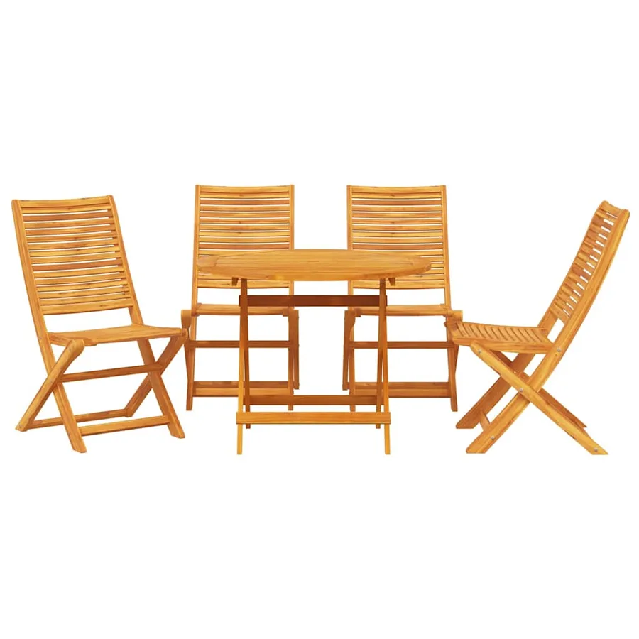 Ensemble de salle à manger pour jardin 5 pcs Marron - 7