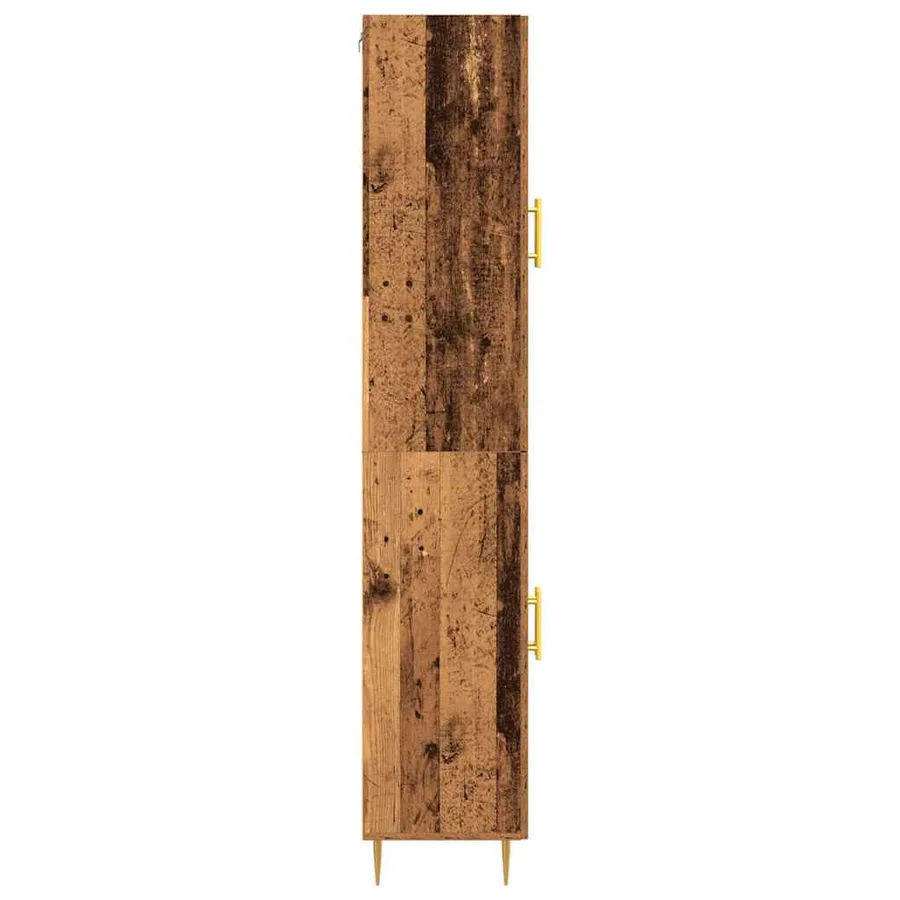 Haut Armoire 2 pcs Bois ancien Bois d'ingénierie - 7