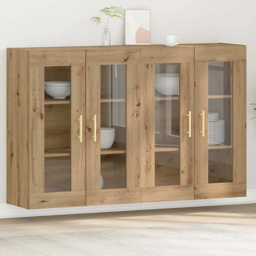 Cabinets muraux 2 pcs Chêne artisanal 69,5 x 34 x 90 cm