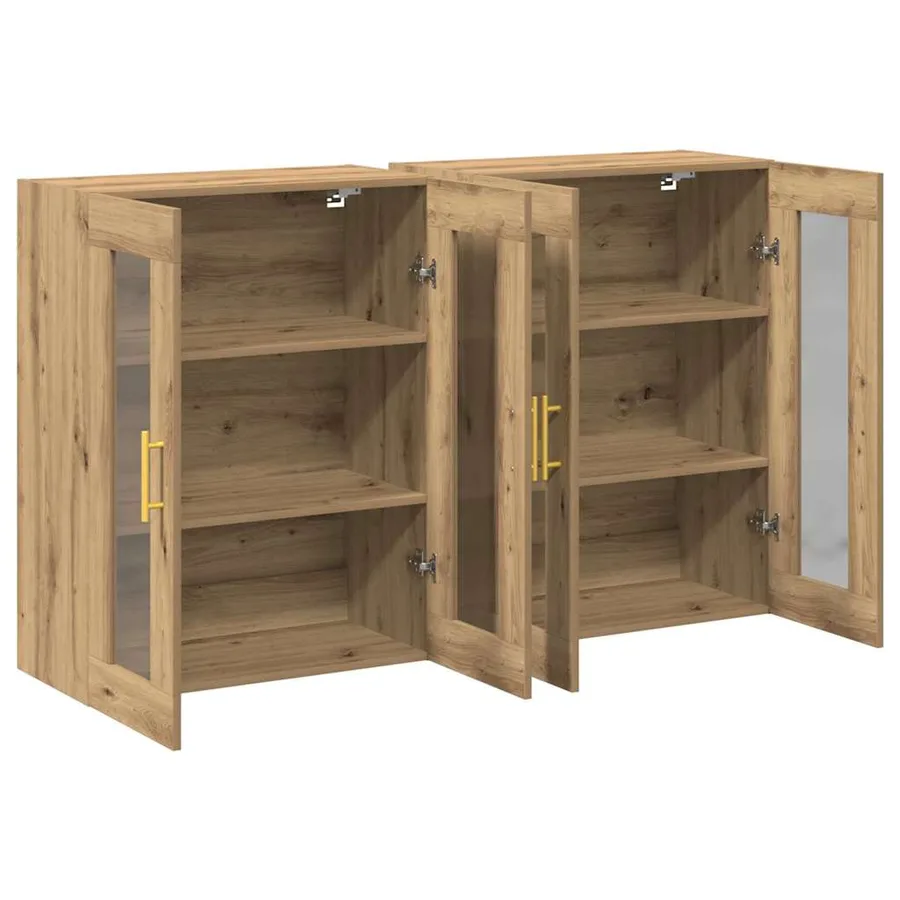 Cabinets muraux 2 pcs Chêne artisanal 69,5 x 34 x 90 cm - 5