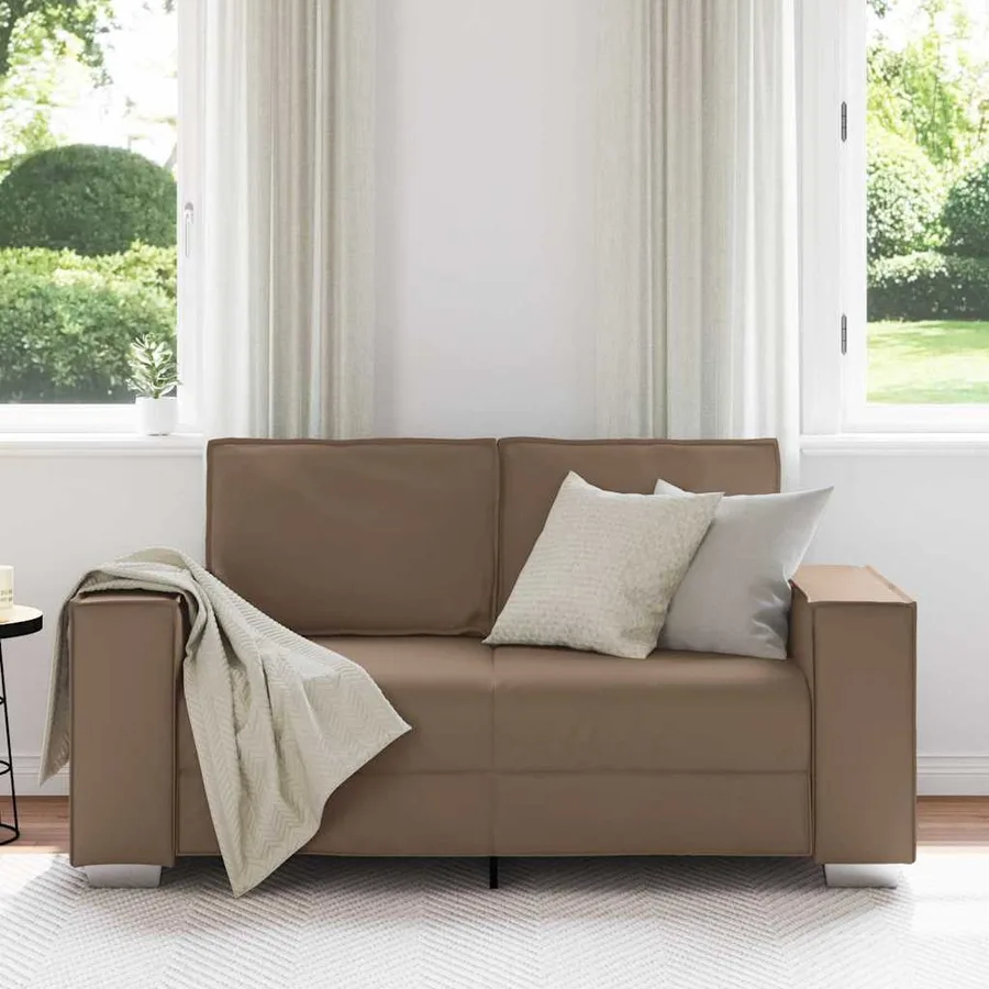 Canapé deux places Cappuccino 160 cm Simili cuir - 3