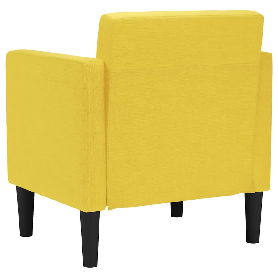 Fauteuil canapé avec accoudoirs tissu jaune clair 53 cm - 5
