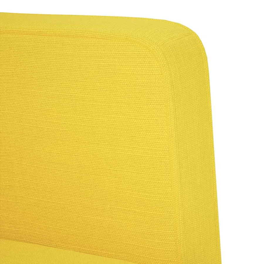 Fauteuil canapé avec accoudoirs tissu jaune clair 53 cm - 6