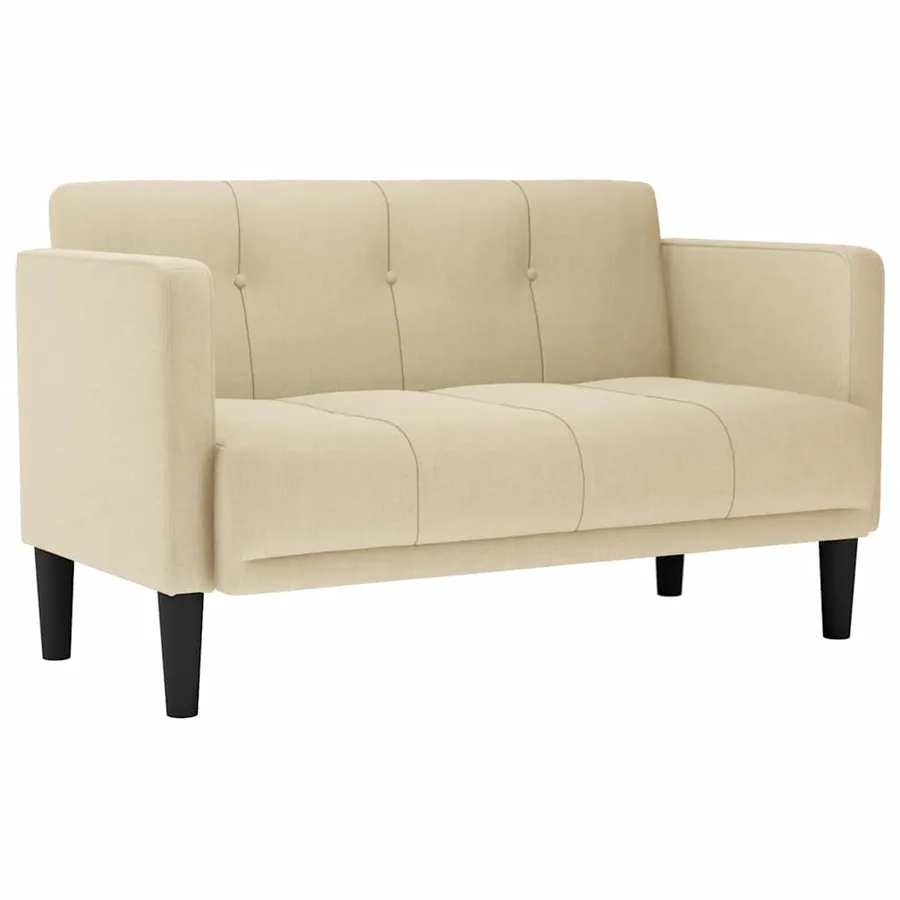 Canapé deux places crème 111 cm en tissu - 2