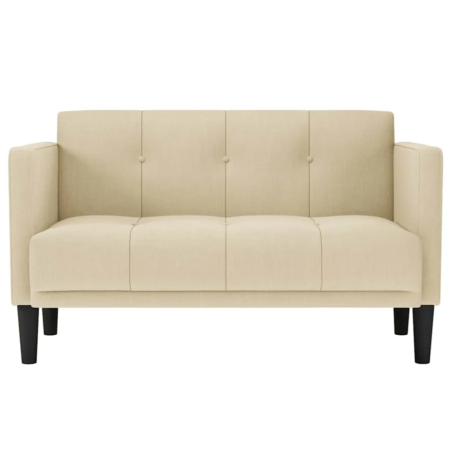 Canapé deux places crème 111 cm en tissu - 3