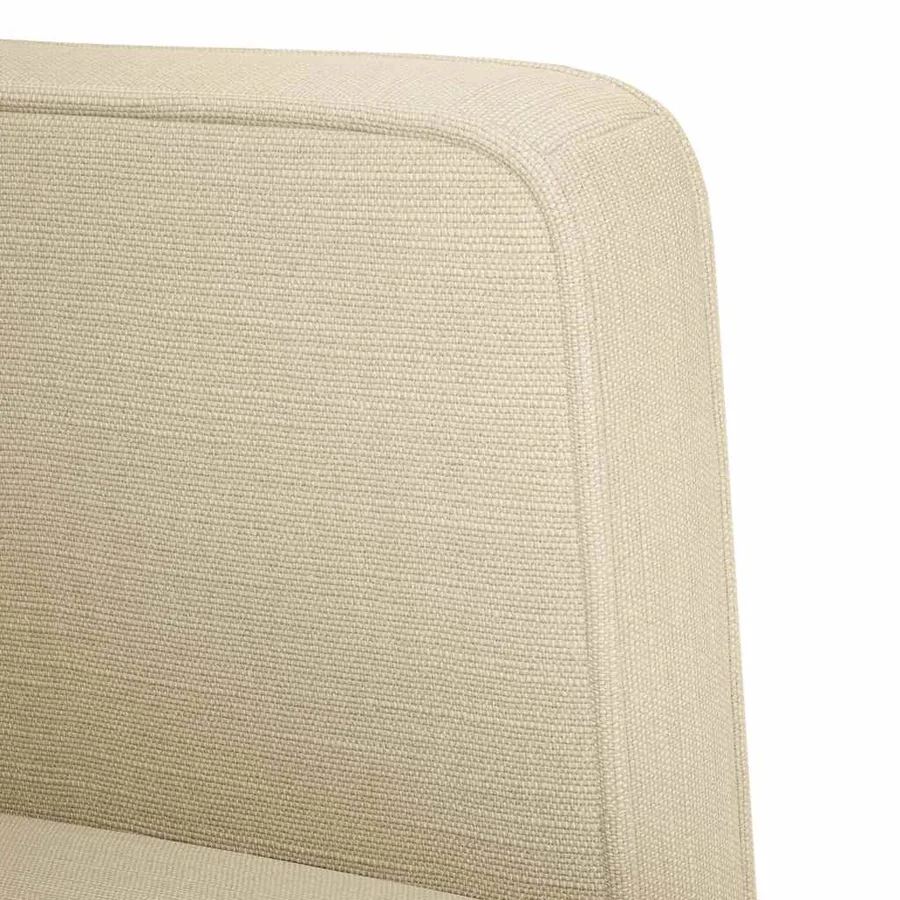 Canapé deux places crème 111 cm en tissu - 6