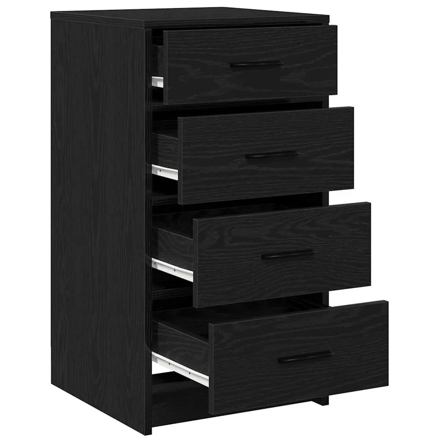 Buffet avec tiroir Chêne noir 40 x 41 x 75 cm Bois d'ingénierie - 5