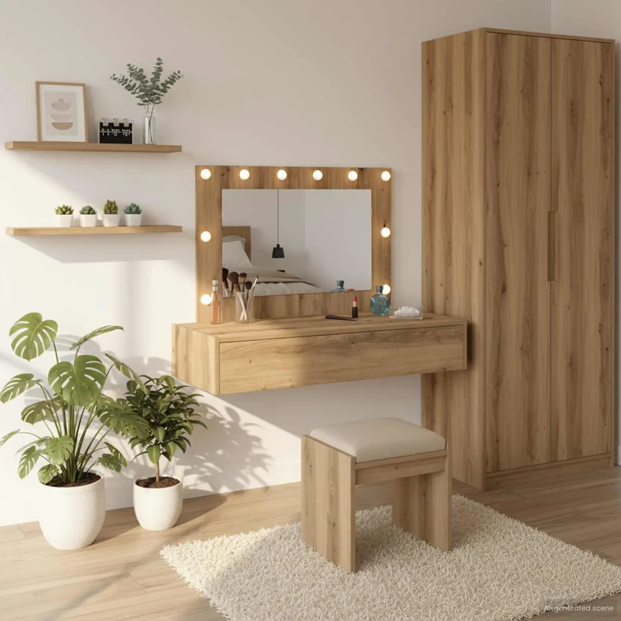Table de Toilette Marron 100 x 40 x 70 cm Bois d'ingénierie