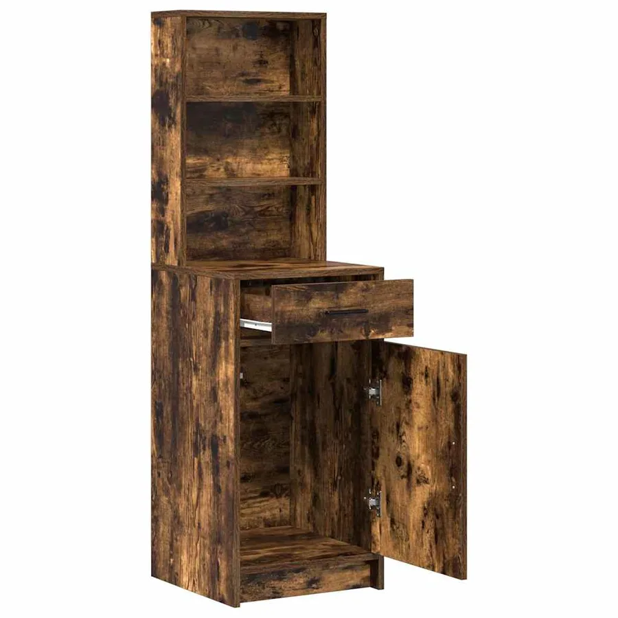 Haut Armoire Chêne fumé 40 x 40,5 x 135 cm Bois d'ingénierie - 5