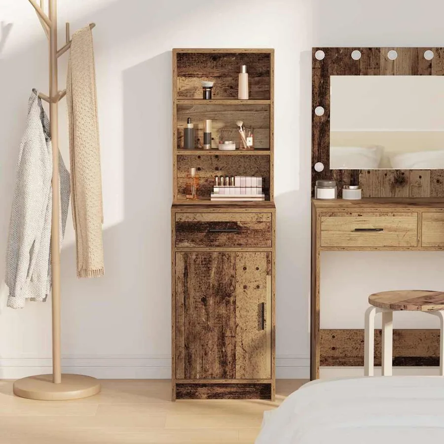 Haut Armoire Bois ancien 40 x 40,5 x 135 cm Bois d'ingénierie - 4