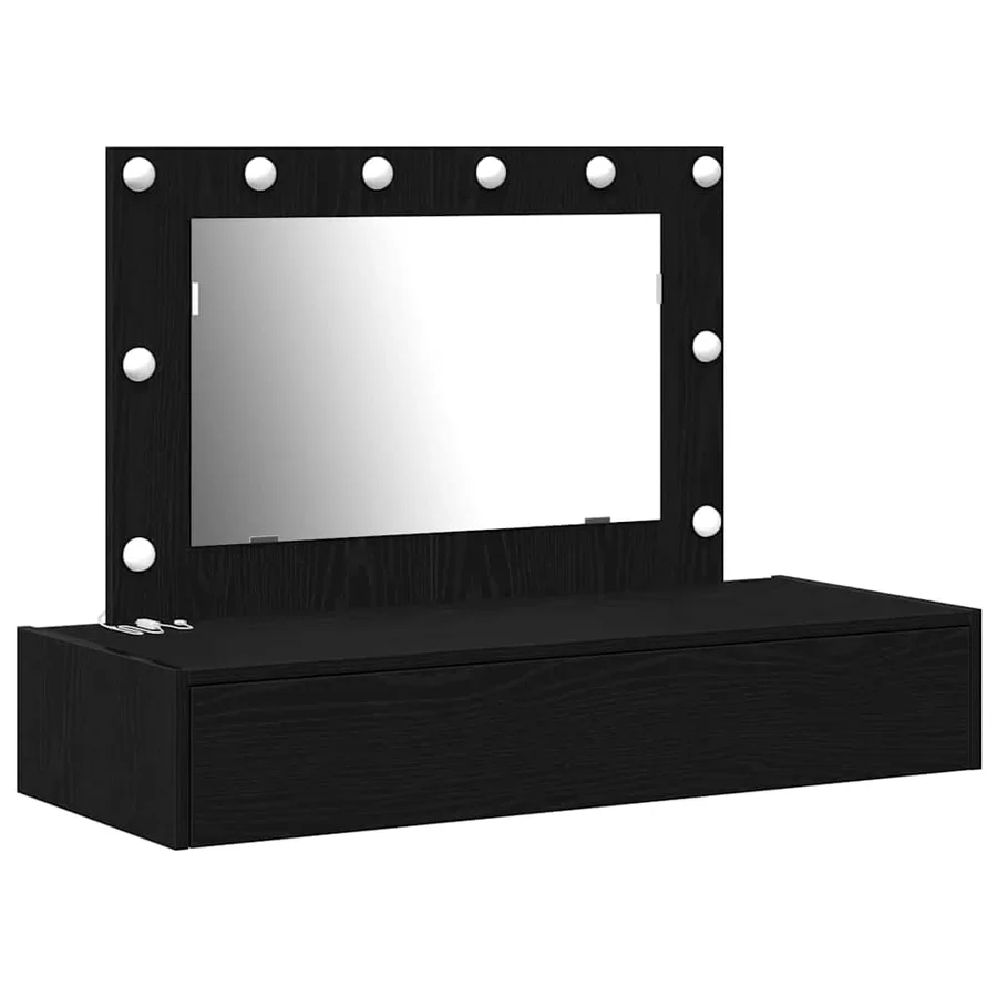 Table de Toilette Noir 100 x 40 x 70 cm Bois d'ingénierie - 2