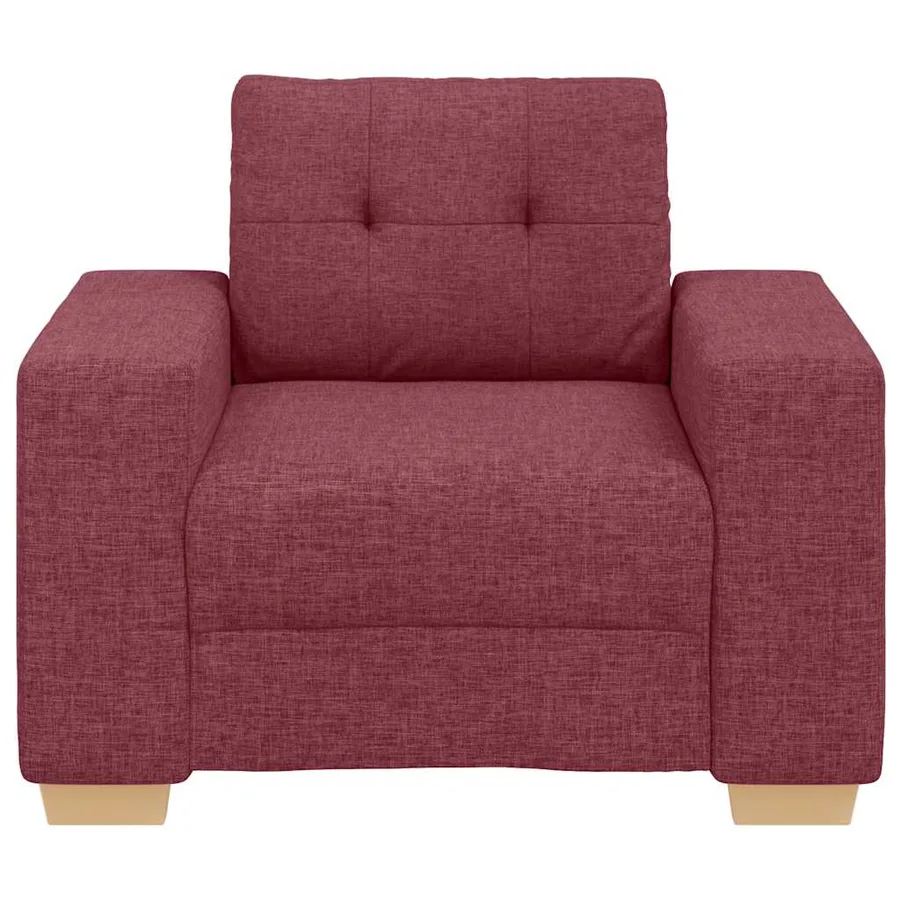 Canapé/Fauteuil rouge vin 100x78x80 cm tissu - 4