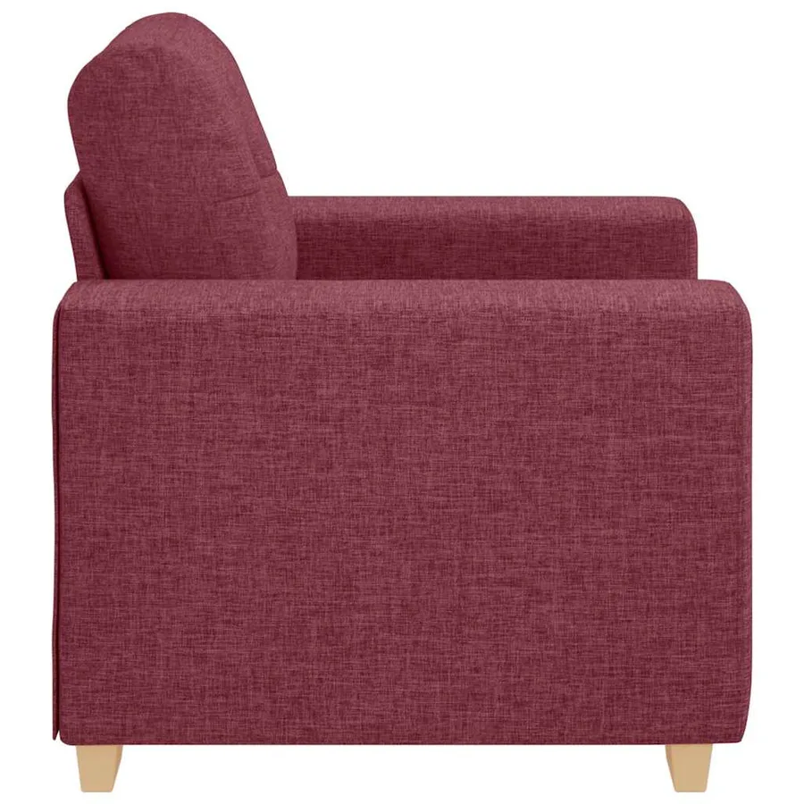 Canapé/Fauteuil rouge vin 100x78x80 cm tissu - 5
