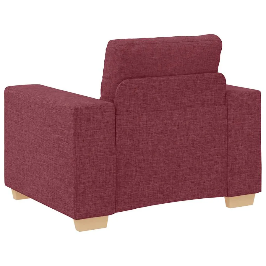 Canapé/Fauteuil rouge vin 100x78x80 cm tissu - 6