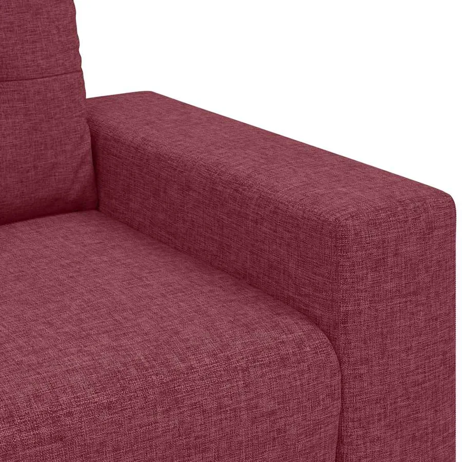 Canapé/Fauteuil rouge vin 100x78x80 cm tissu - 7