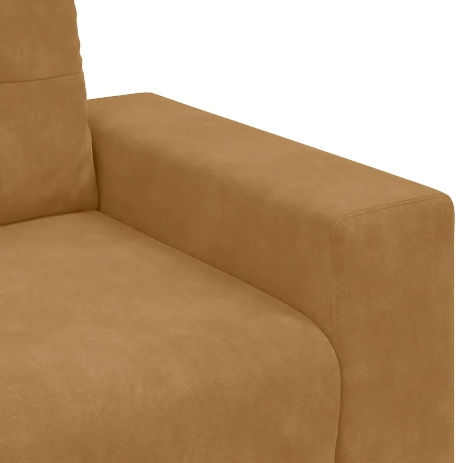 Fauteuil canapé marron 100x78x80 cm velours - 7