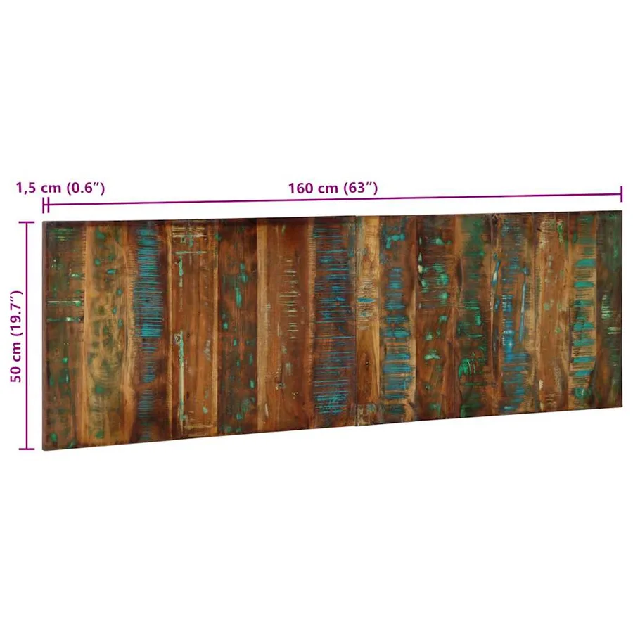 Tête de lit multicolore 160 cm bois massif récupération - 11