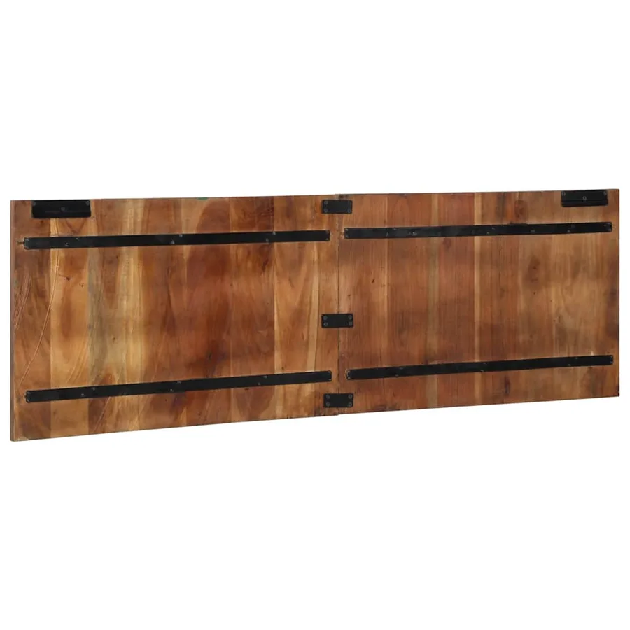 Tête de lit multicolore 160 cm bois massif récupération - 5