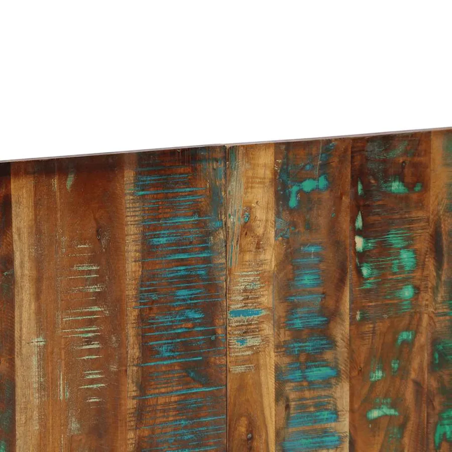 Tête de lit multicolore 160 cm bois massif récupération - 7