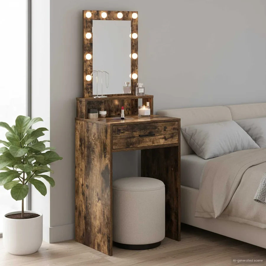 Table de Toilette Marron 50 x 41 x 140 cm Bois d'ingénierie