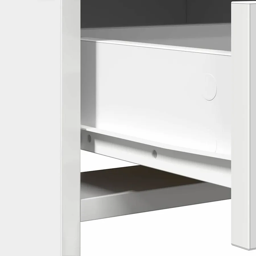 Ensemble de table de maquillage avec LED avec porte 3 pcs Blanc - 10