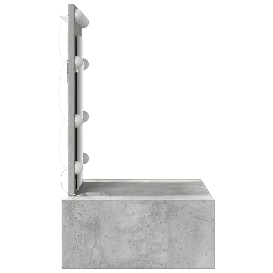 Table de Toilette Gris 60 x 40 x 70 cm Bois d'ingénierie - 6