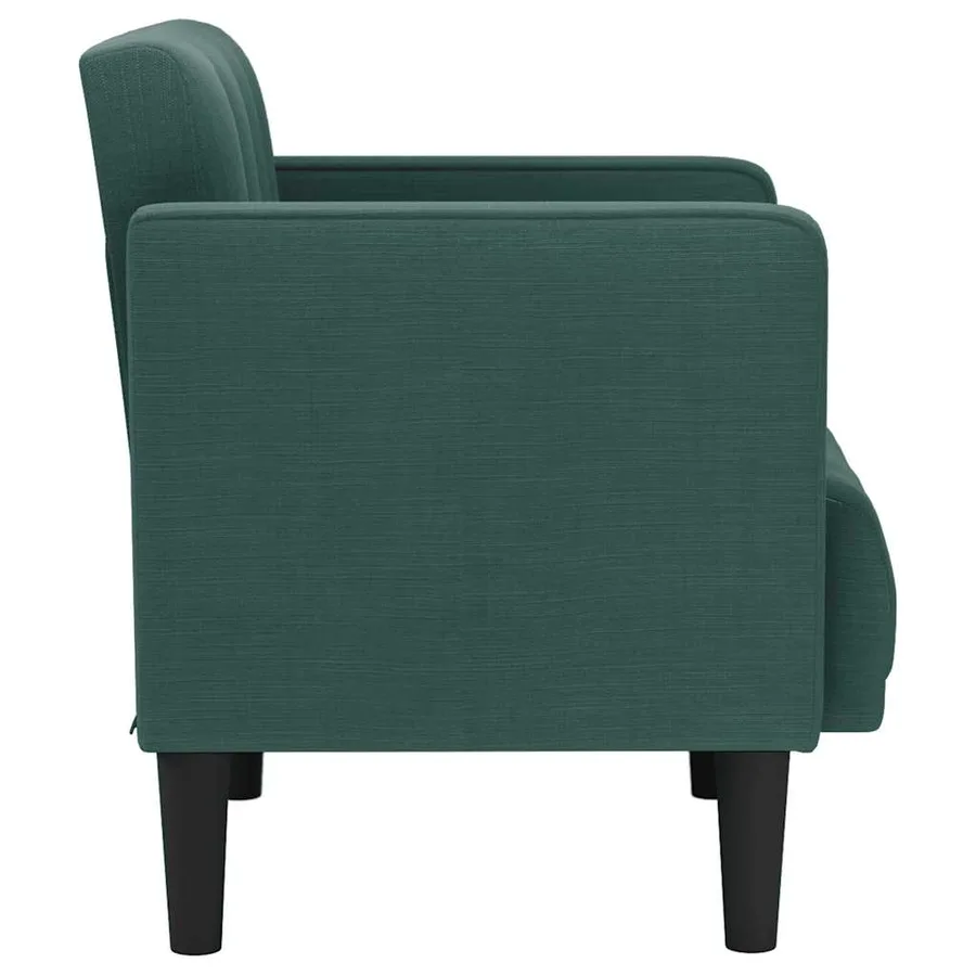 Fauteuil canapé avec accoudoirs tissu vert foncé 53 cm - 4