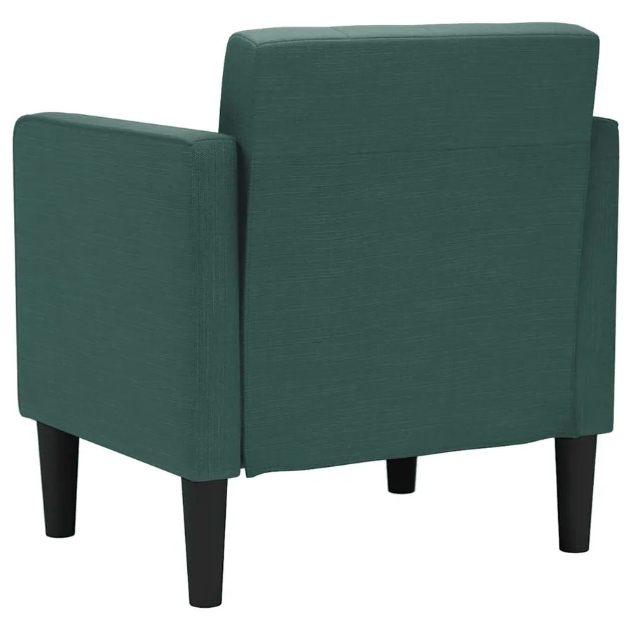 Fauteuil canapé avec accoudoirs tissu vert foncé 53 cm - 5