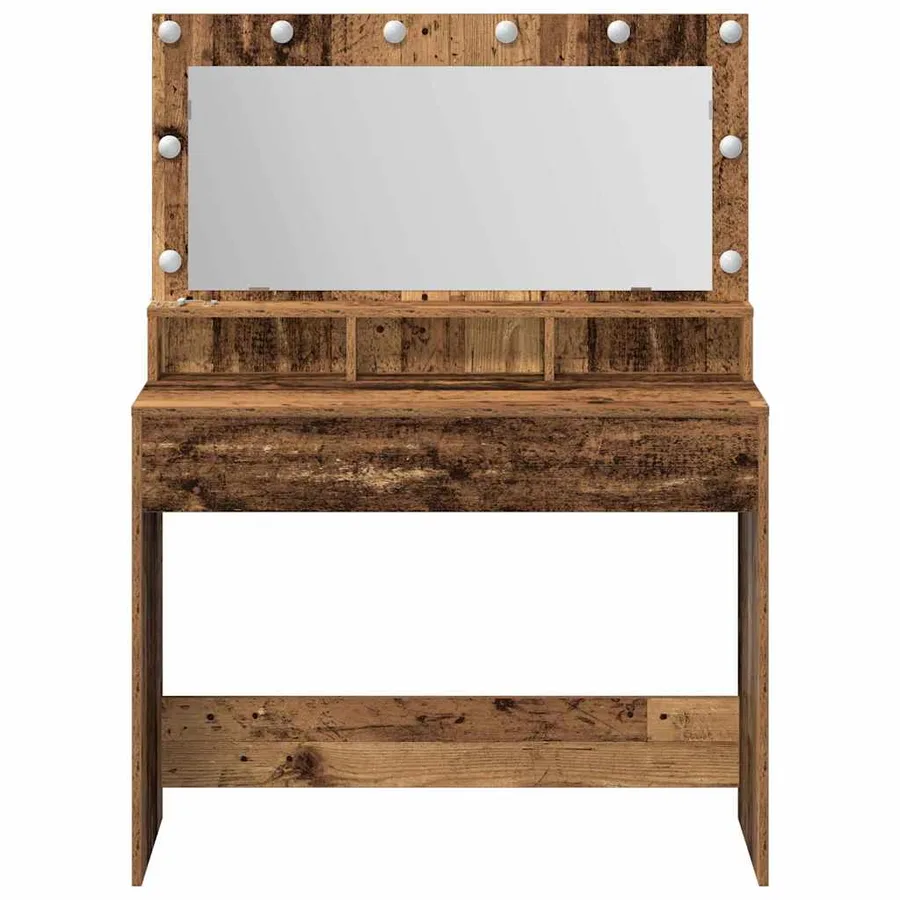 Table de Toilette avec étagère Bois ancien 100 x 41 x 135 cm - 4