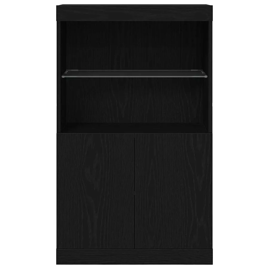 Buffet LED Noir 60 x 37 x 100 cm Bois d'ingénierie - 7
