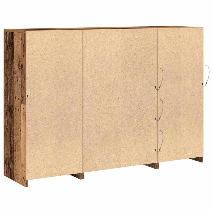 Buffet LED Bois ancien 142,5 x 37 x 100 cm Bois d'ingénierie - 9