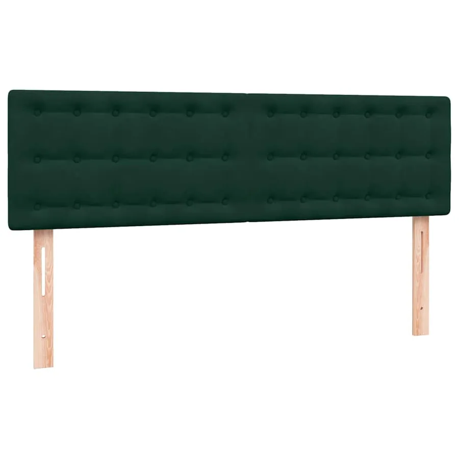 Sommier à lattes de lit et matelas vert foncé 160x220cm velours - 7