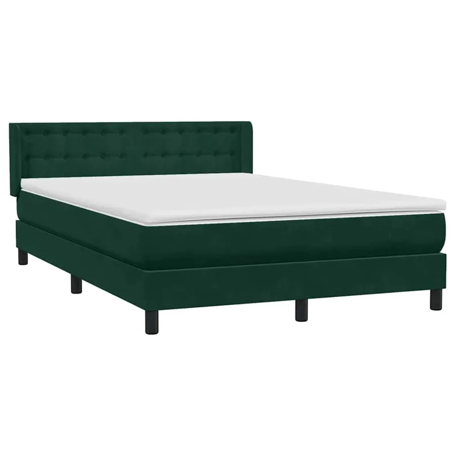 Sommier à lattes de lit et matelas vert foncé 160x210cm velours - 4
