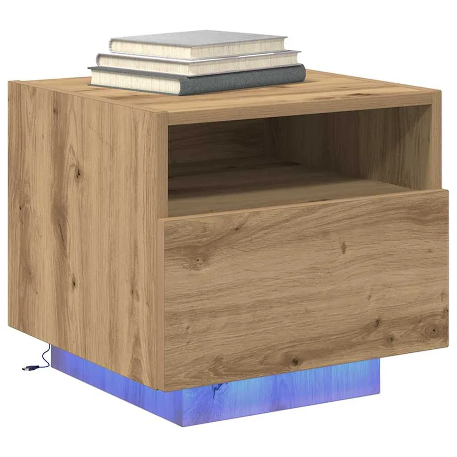 Cabinet de chevet Chêne artisanal 40 x 39 x 37 cm - 3