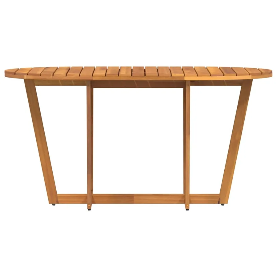 Table de jardin ovale 150 x 90 x 75 cm en bois d'acacia massif - 5