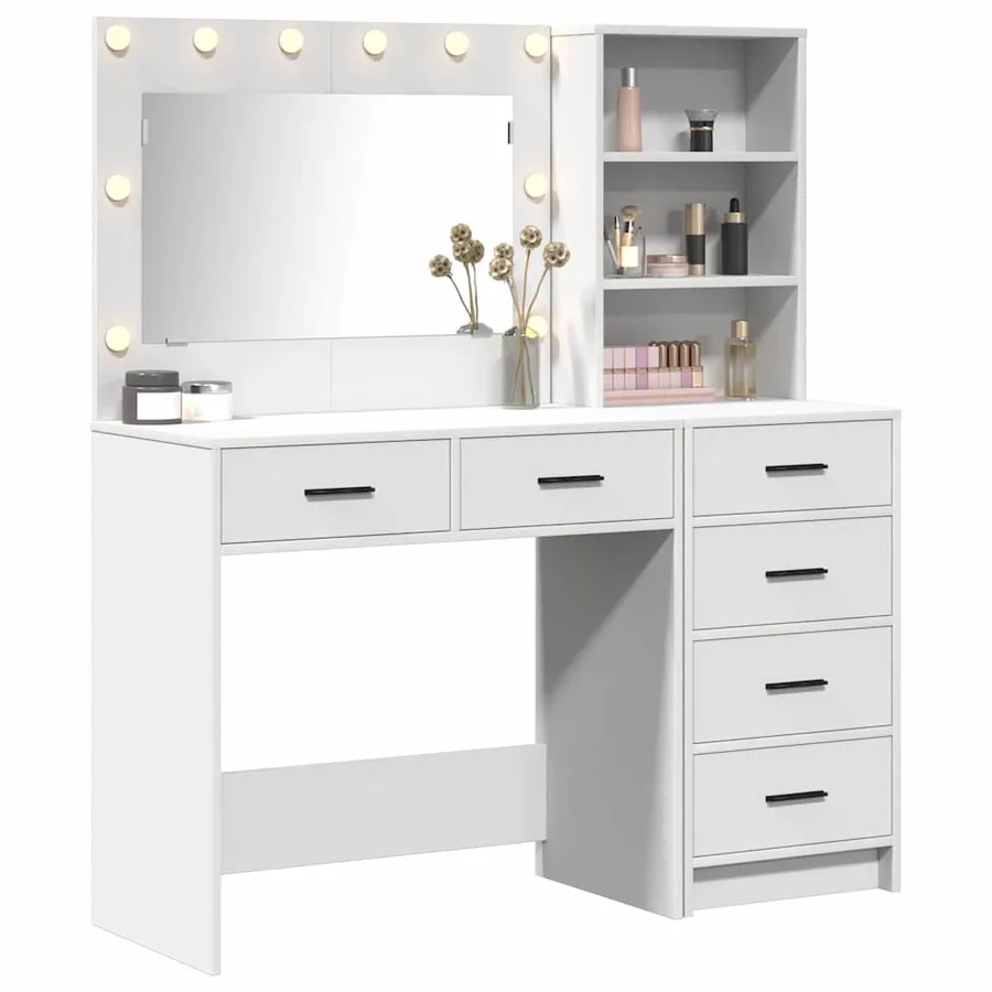 Table de Toilette Blanc 78.5 x 41 x 135 cm Bois d'ingénierie - 3