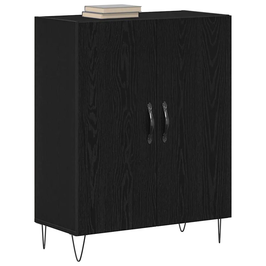Buffet Chêne noir 69,5 x 34 x 90 cm Bois d'ingénierie - 3