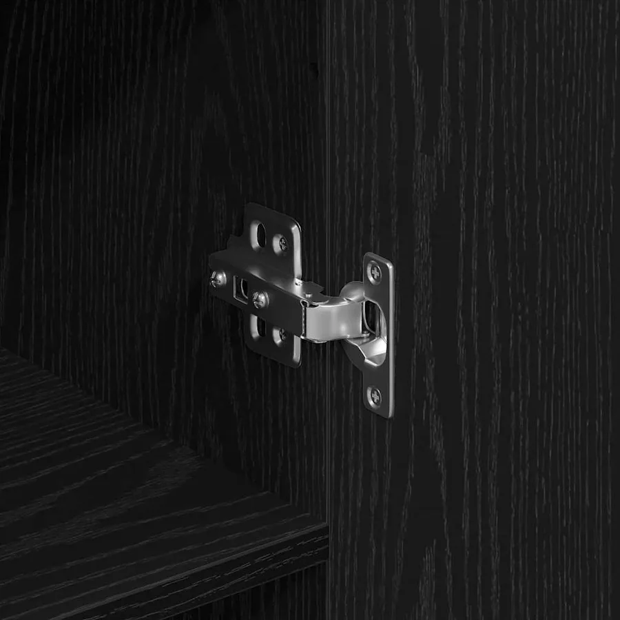 Buffet Chêne noir 69,5 x 34 x 90 cm Bois d'ingénierie - 9