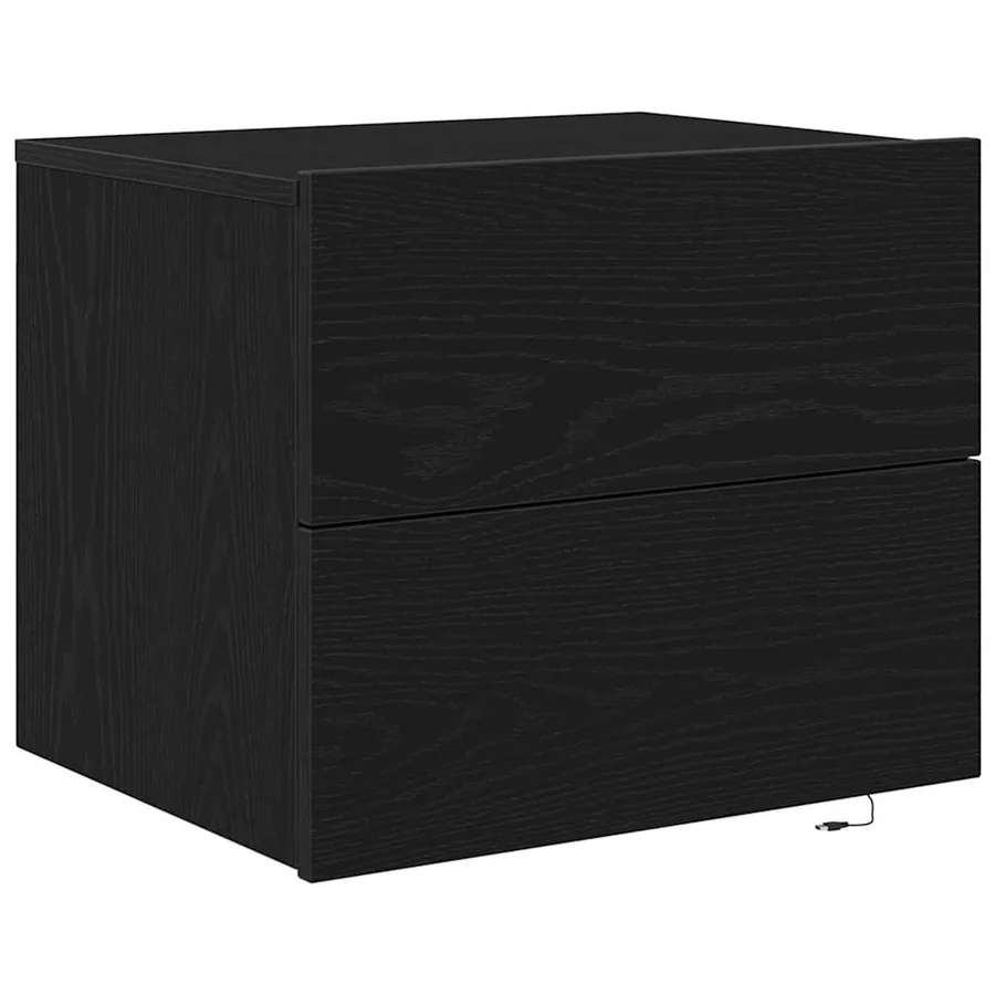 Cabinet de chevet avec tiroir 2 pcs Chêne noir 50 x 39 x 41 cm - 6