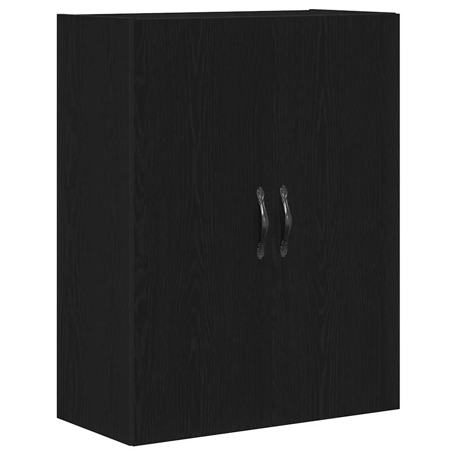 Haut Armoire 2 pcs Chêne noir Bois d'ingénierie et verre - 5